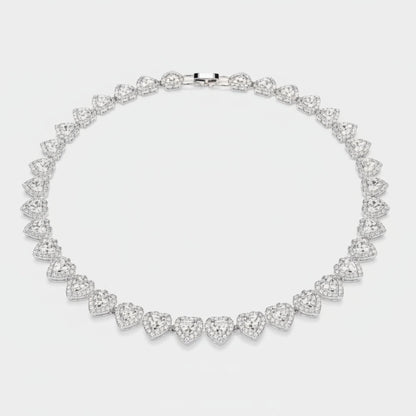 Heart Tennis Necklace